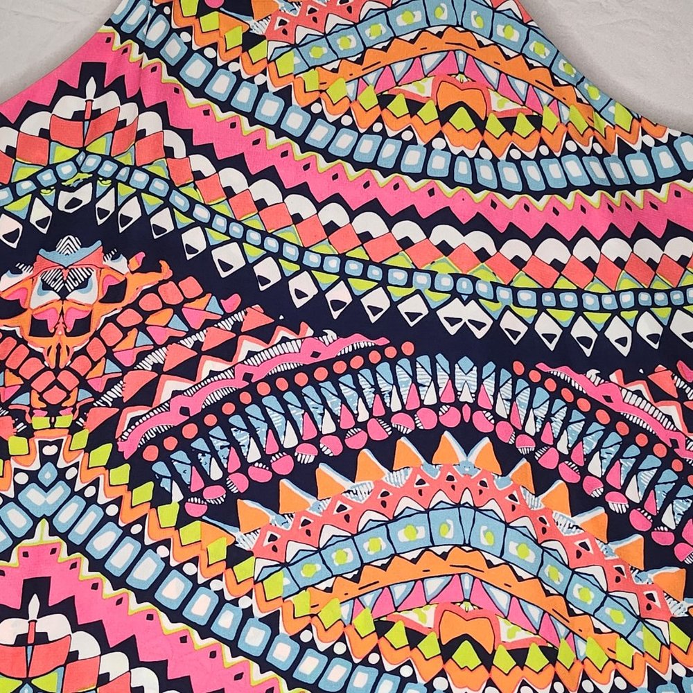 Geometric‎ Mini Dress Size Large - Picture 3 of 8